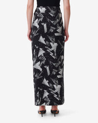 Yuki maxi skirt - Black & Silver