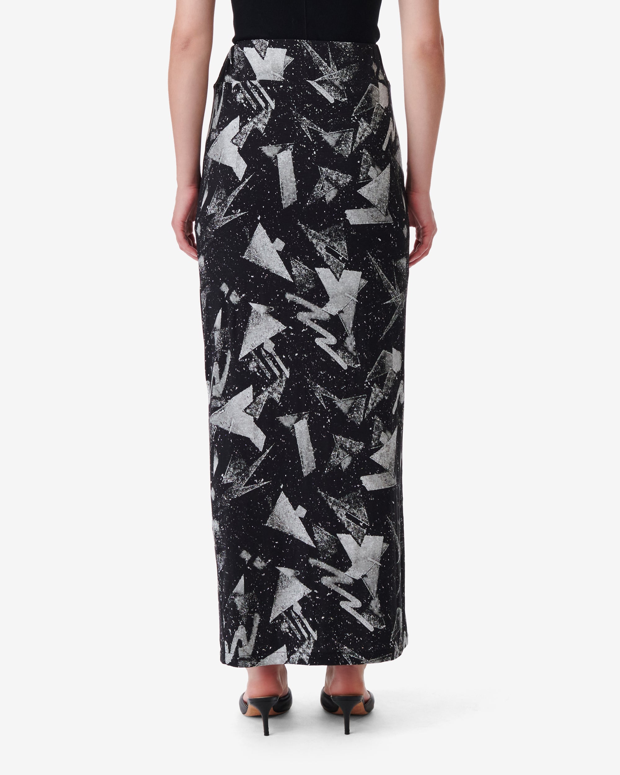 Yuki maxi skirt - Black & Silver