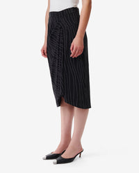 Zima skirt in silk blend - Black