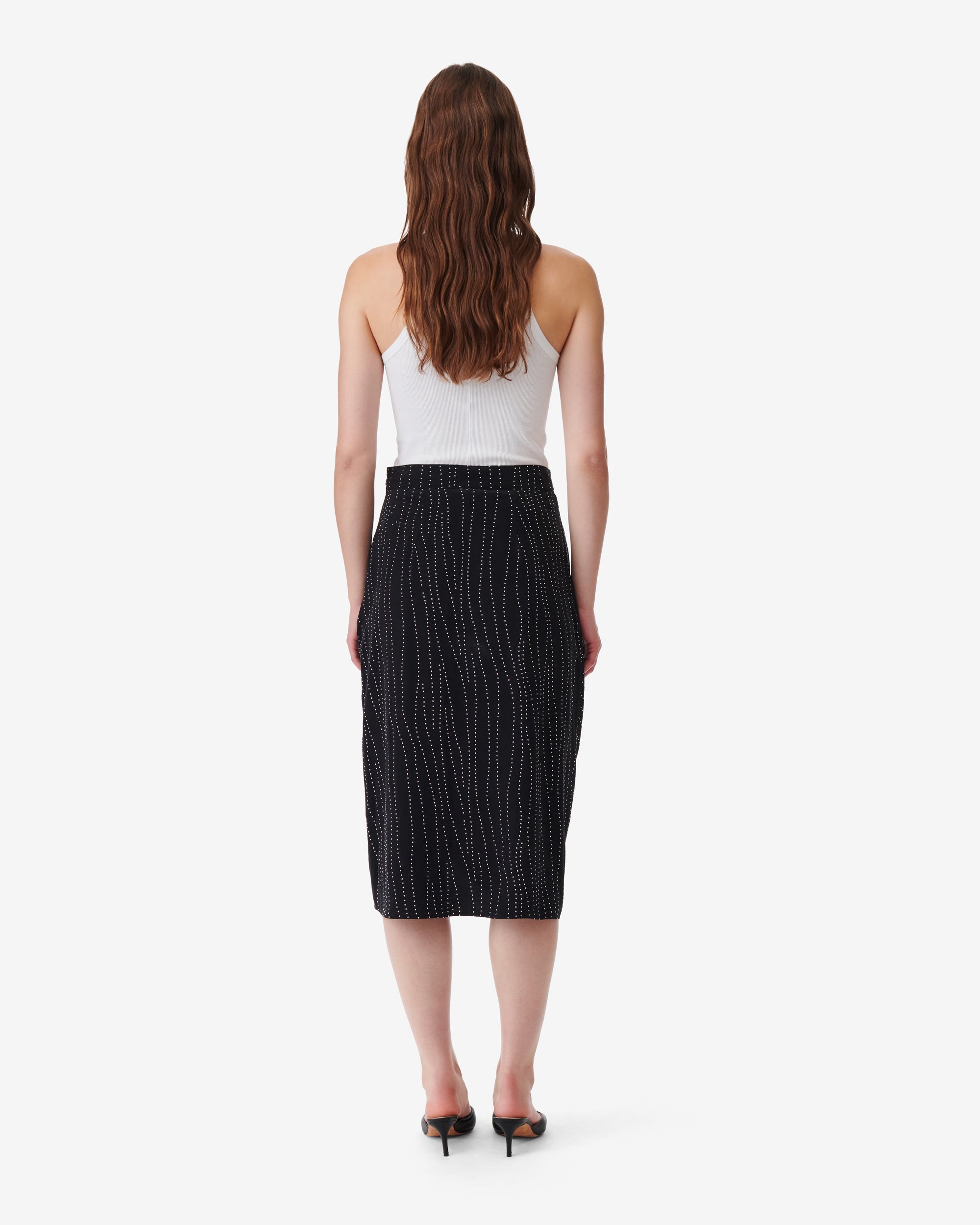 Zima skirt in silk blend - Black