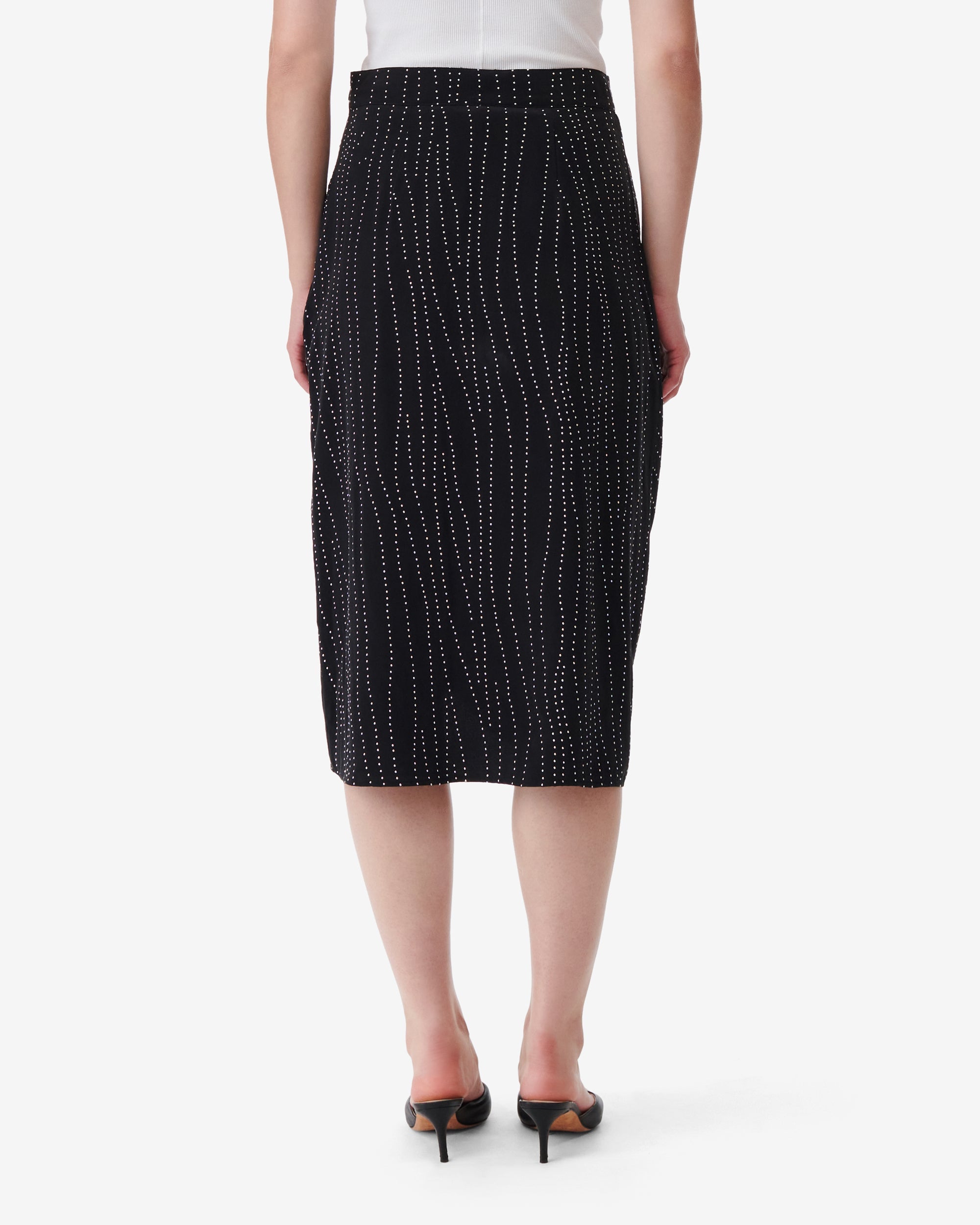 Zima skirt in silk blend - Black