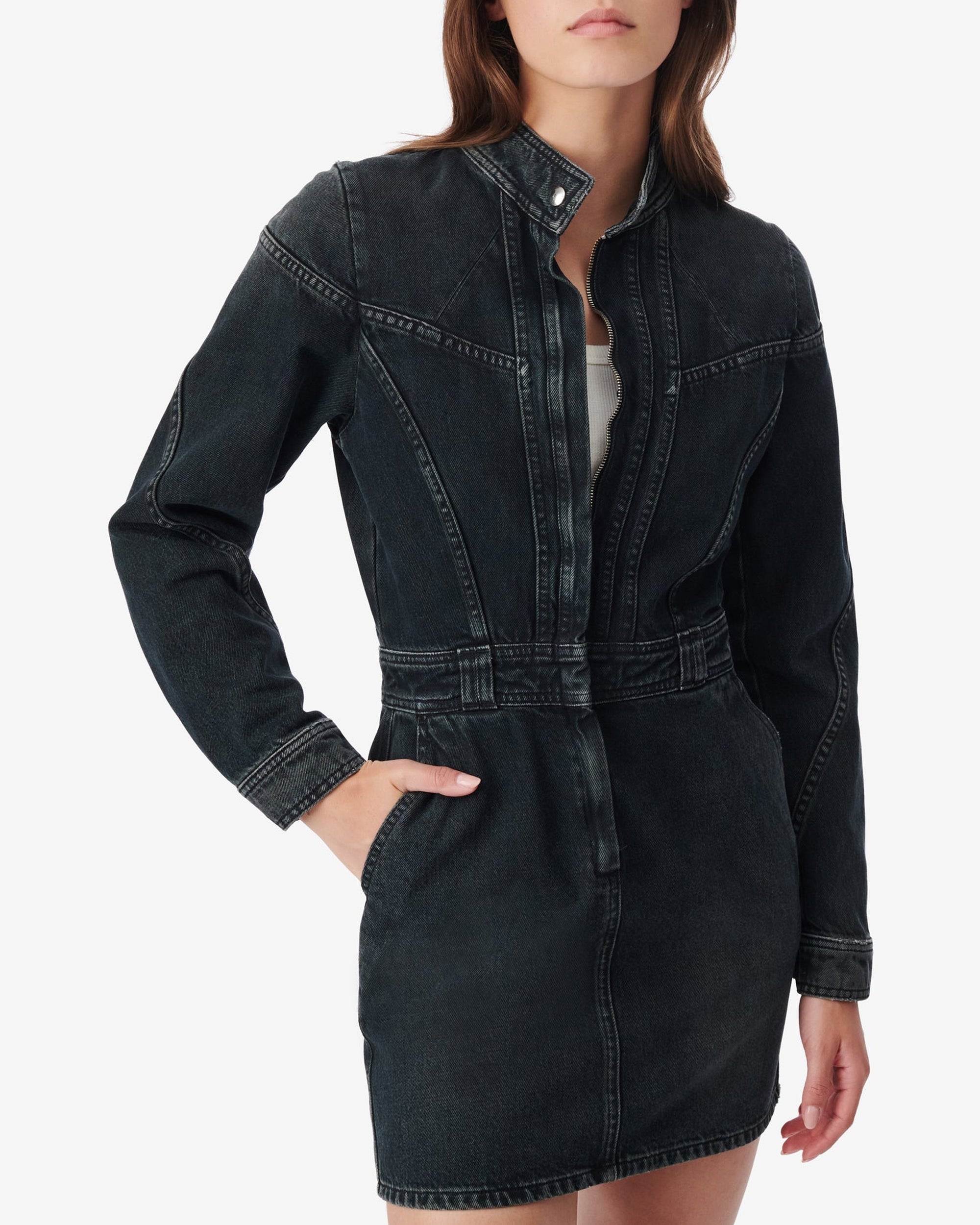 Darwin Dress - Blue Black Used