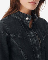 Darwin Dress - Blue Black Used