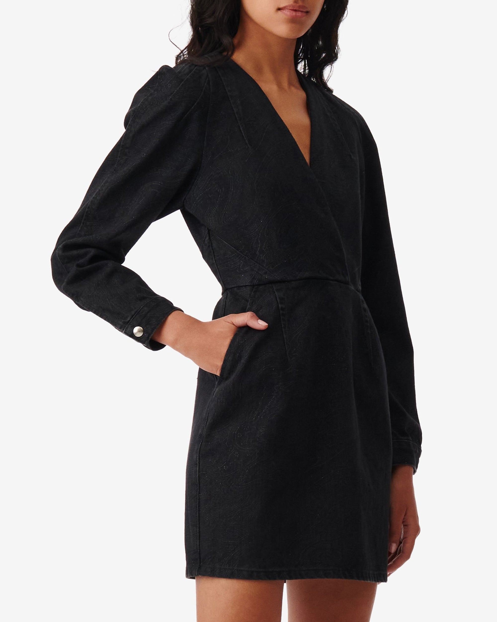 Dora short dress - Black & Strass