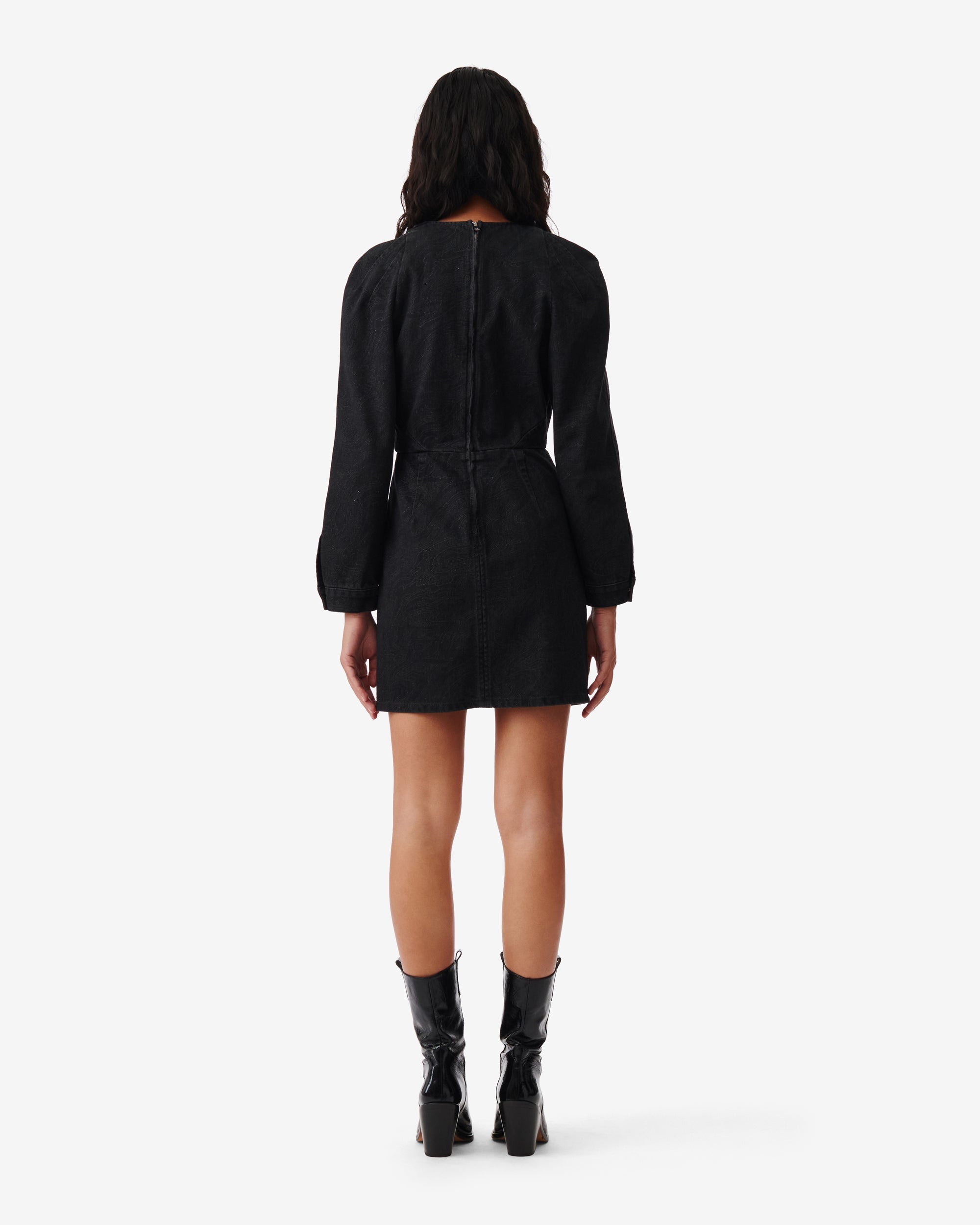 Dora short dress - Black & Strass