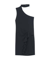 Ekami asymmetric dress - Black