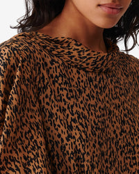Elyane silk blend dress - Black & Camel