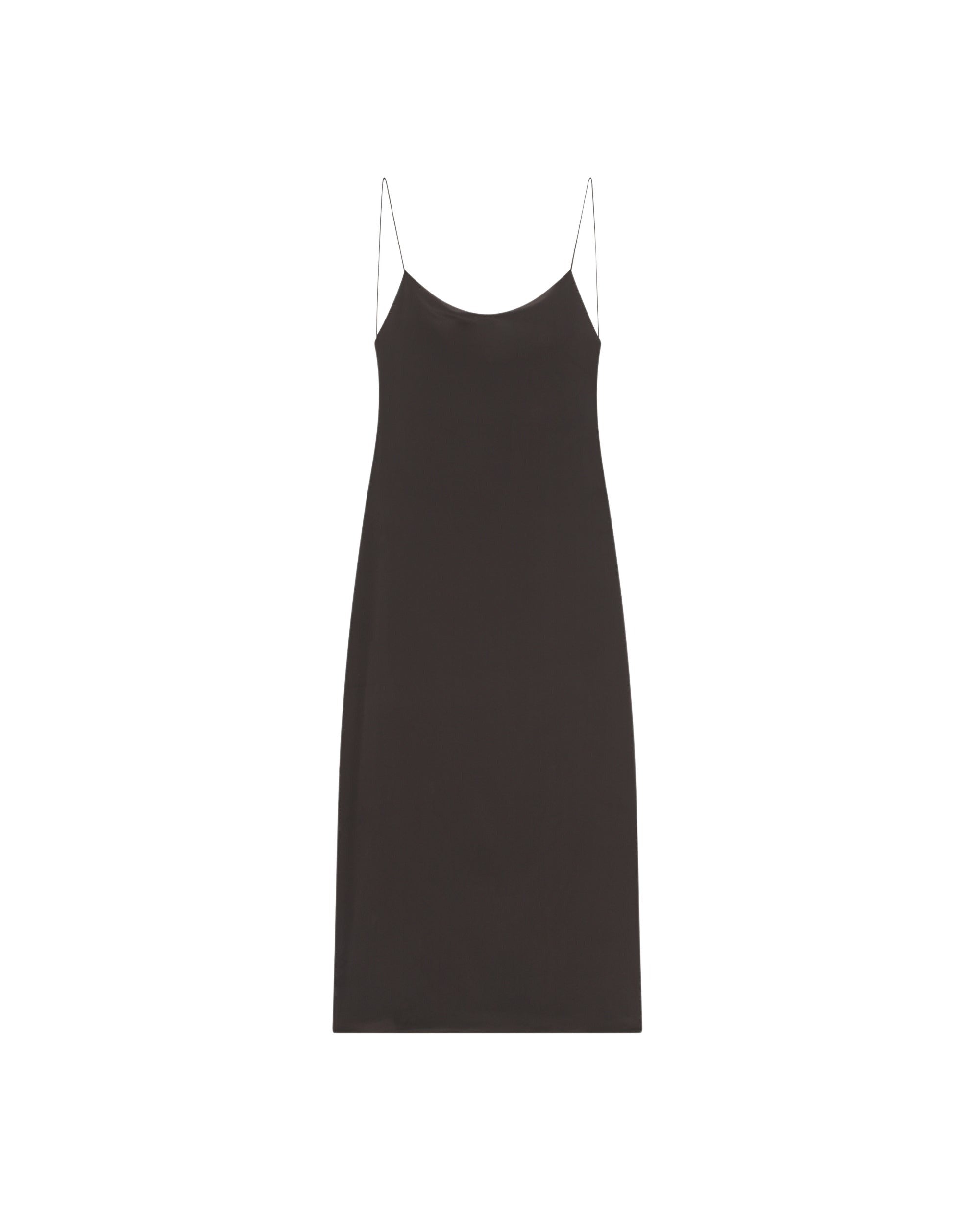 Gisela dress in silk - Dark Grey