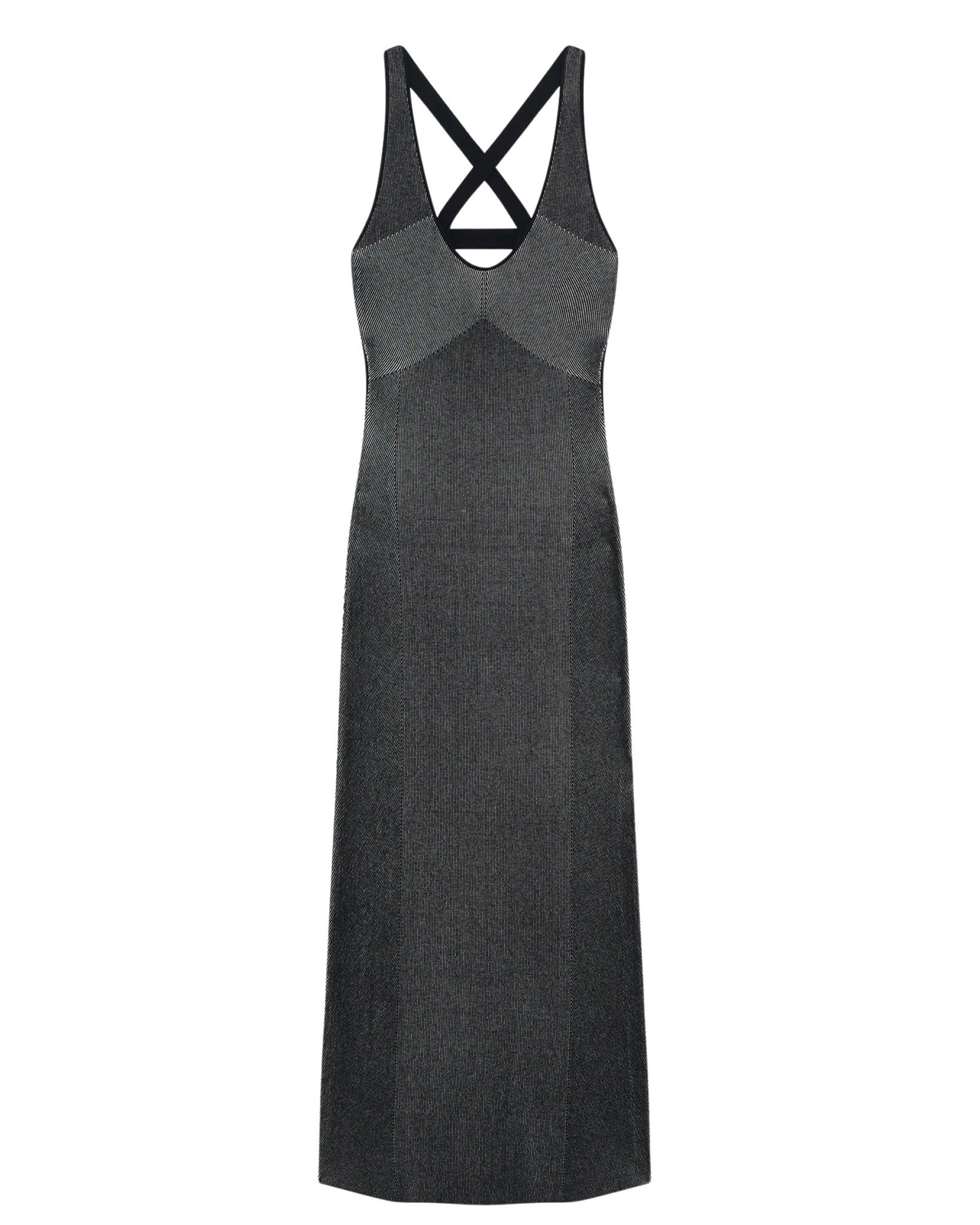 Kitzy cross-over dress - Black & White