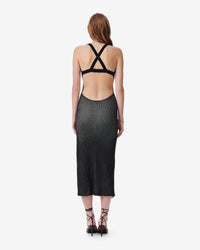 Kitzy cross-over dress - Black & White