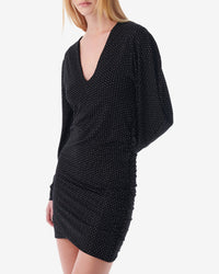 Nitte midi dress - Black Silver