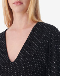 Nitte midi dress - Black Silver