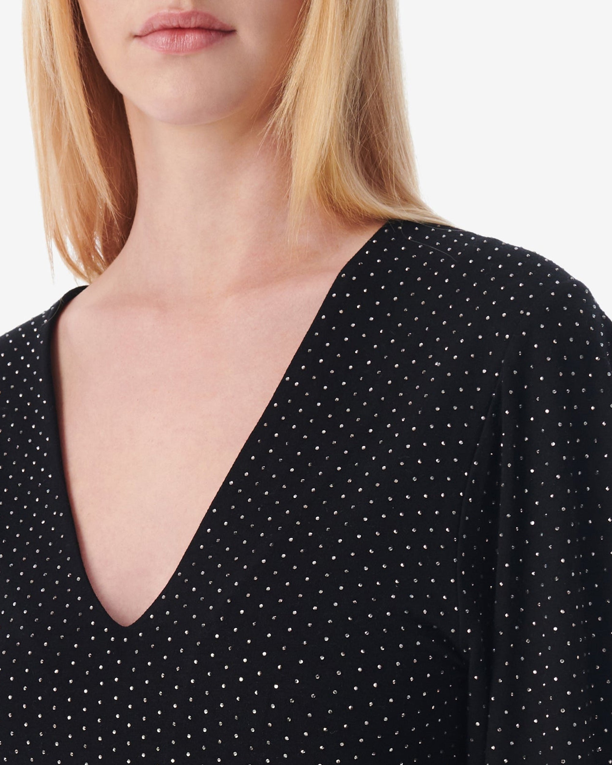 Nitte midi dress - Black Silver