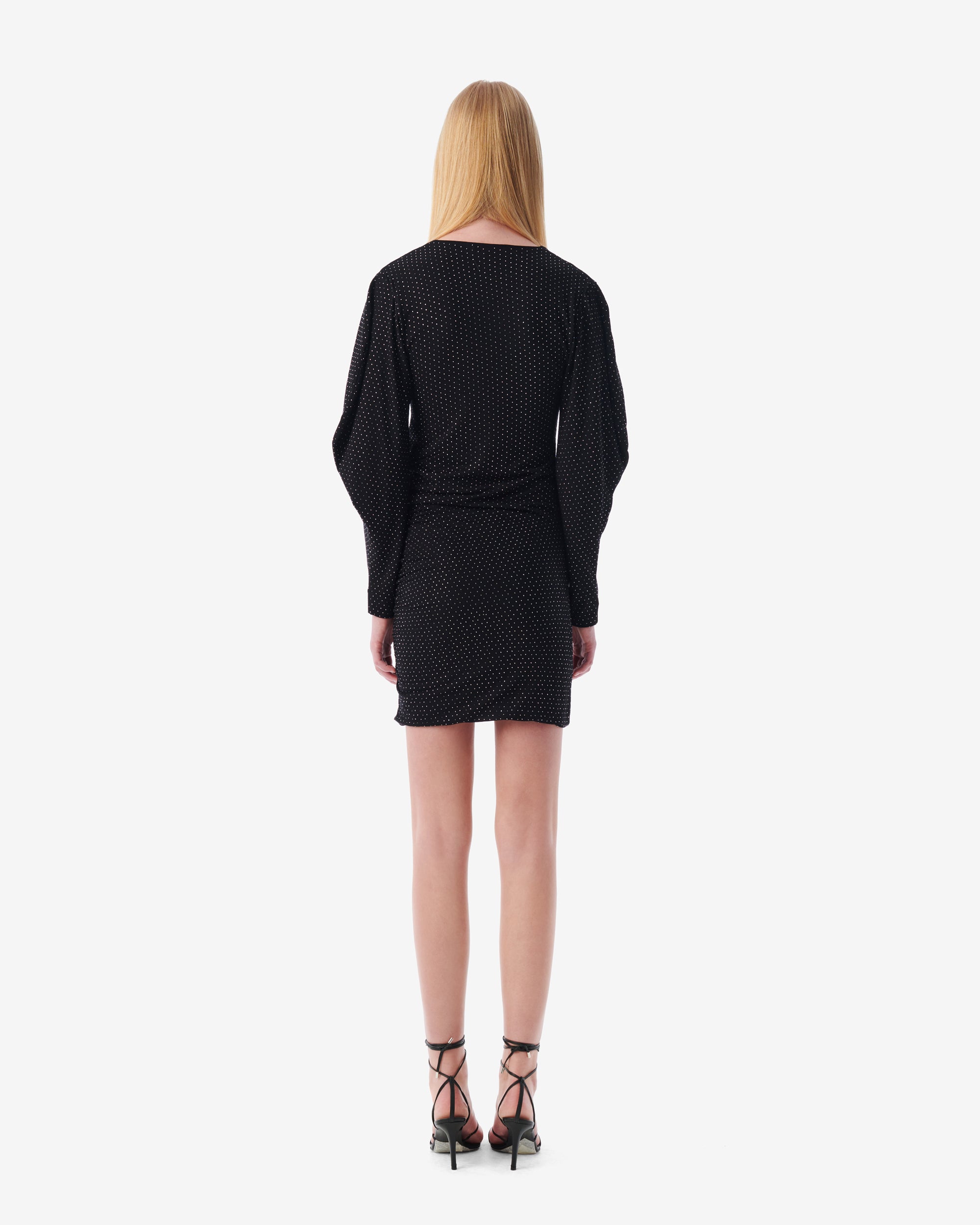 Nitte midi dress - Black Silver