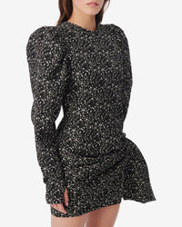 Odyle short dress - Black & Ecru