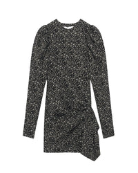 Odyle short dress - Black & Ecru