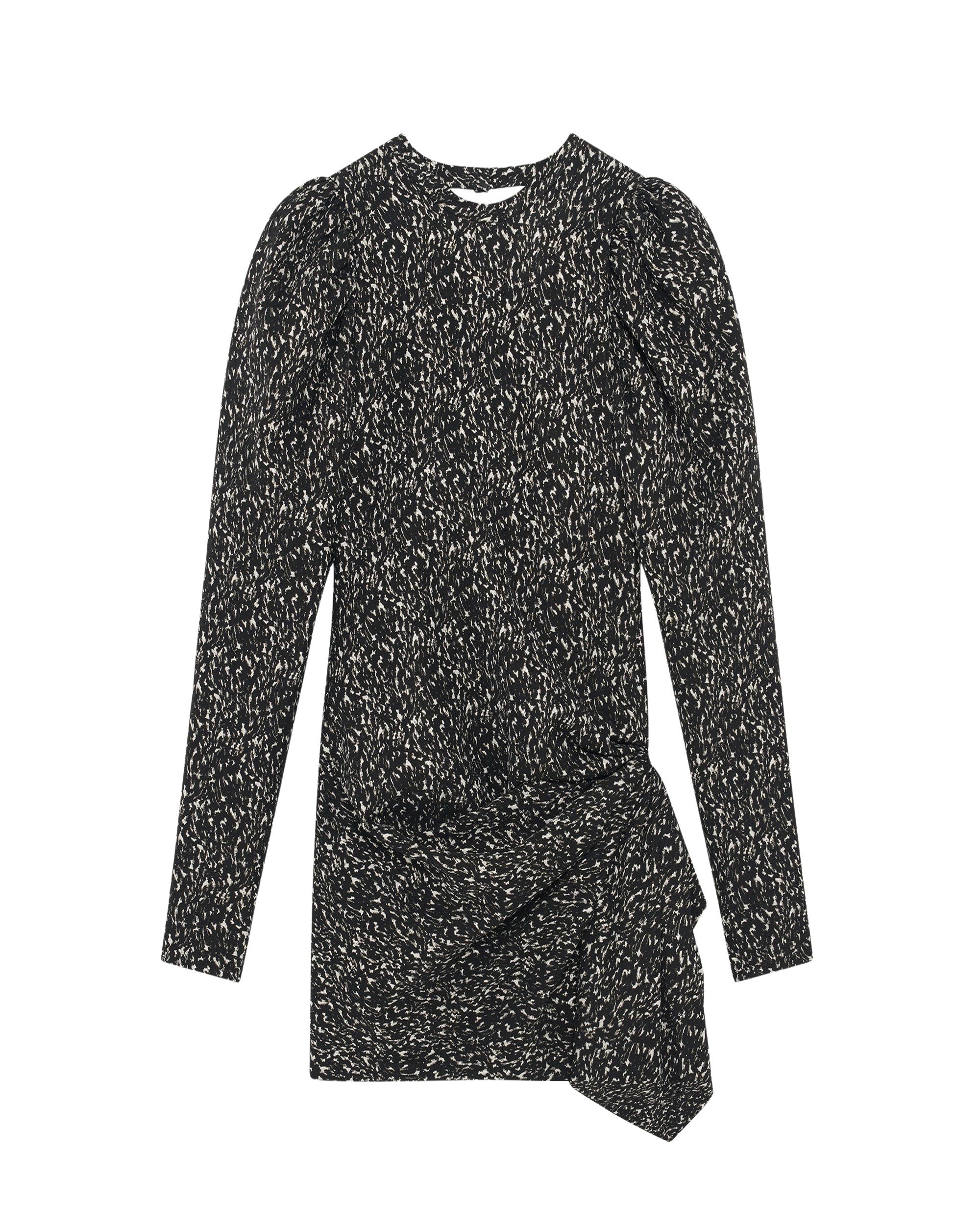 Odyle short dress - Black & Ecru
