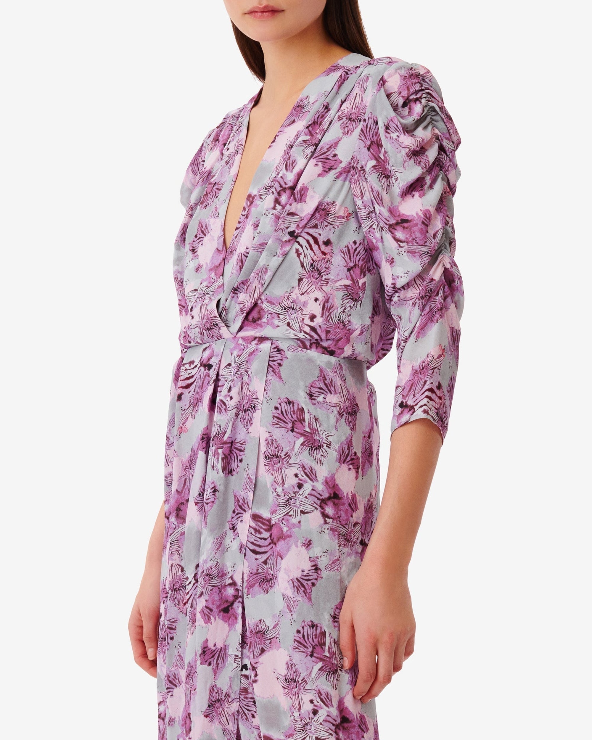 Opara maxi dress - Purple & Grey