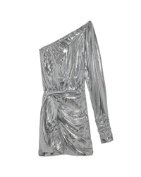 Samuel dress in silk - Silver