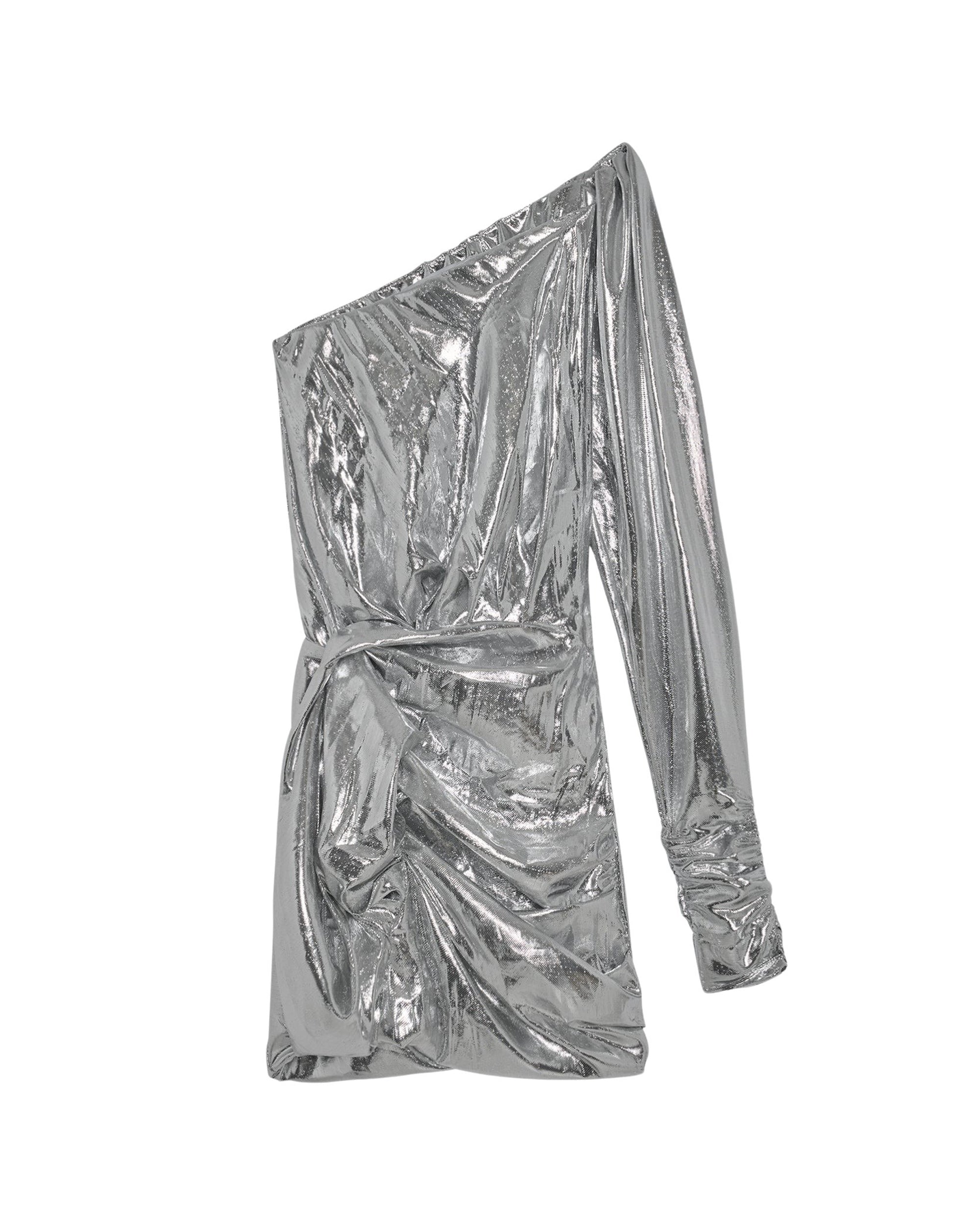 Samuel dress in silk - Silver