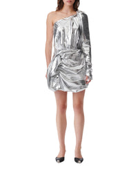 Samuel dress in silk - Silver