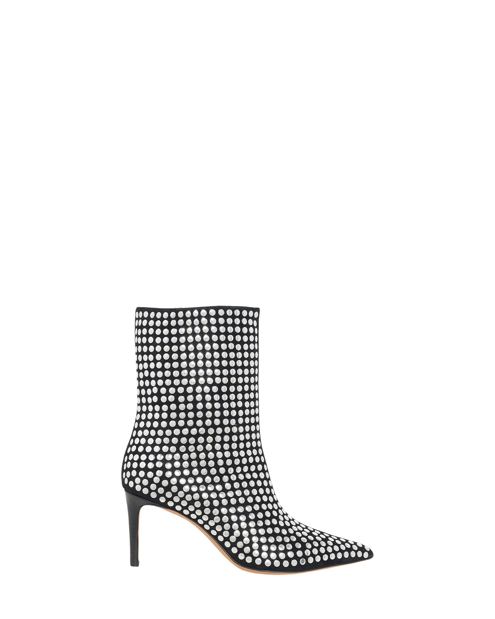 Daly Studs low leather boots - Black & Studs
