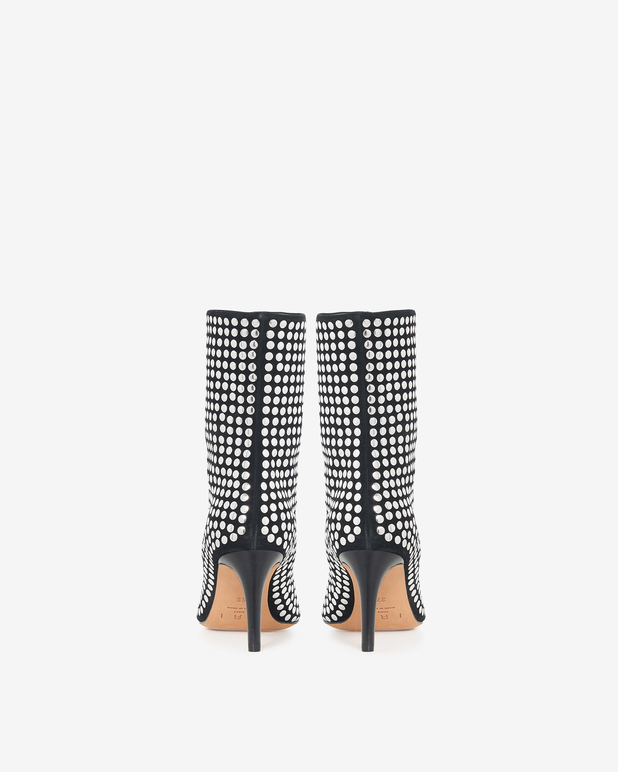 Daly Studs low leather boots - Black & Studs