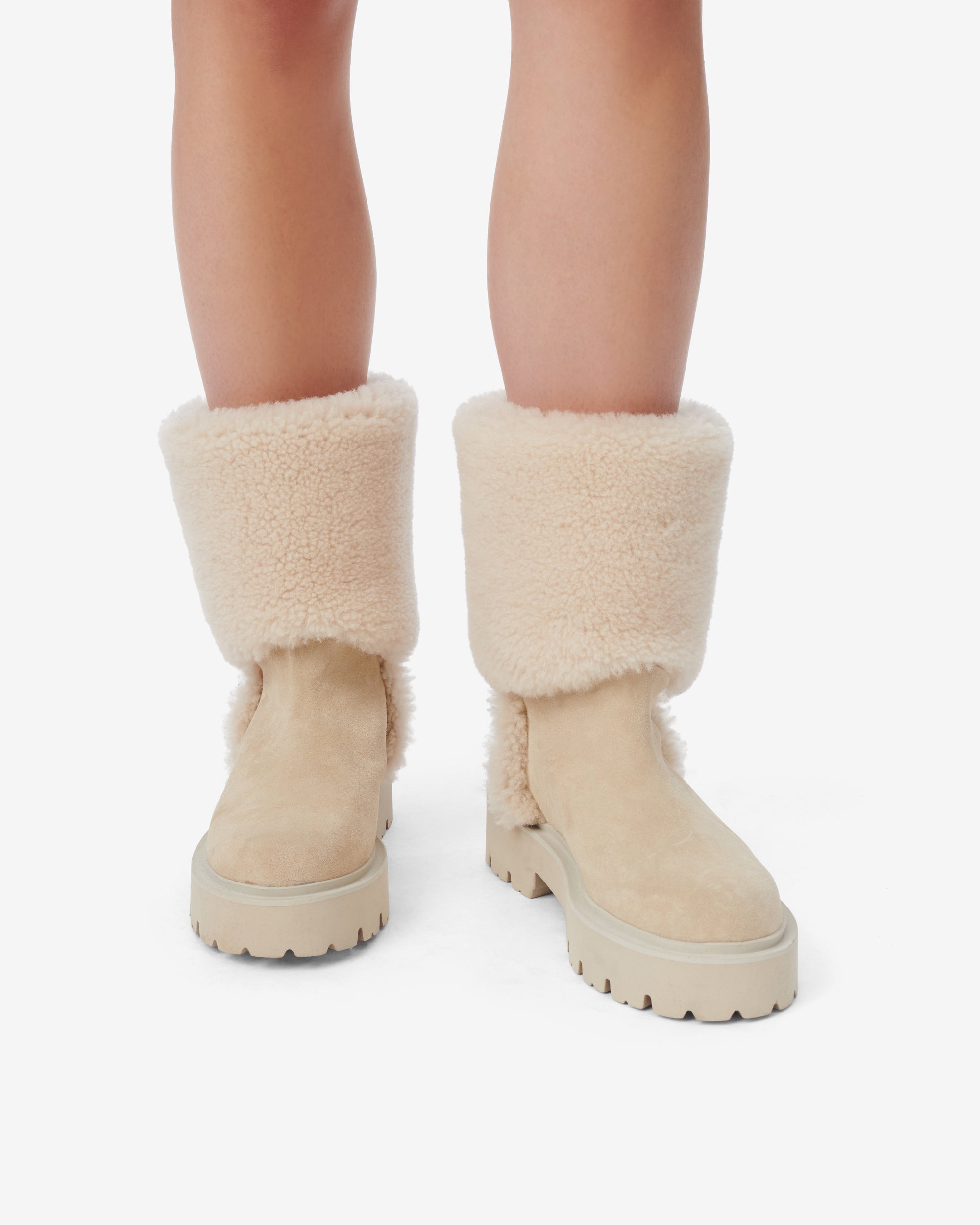 Moon low sheepskin boots - Cream