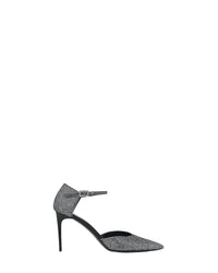 Zaniah Glitter pumps in leather - Black & Silver