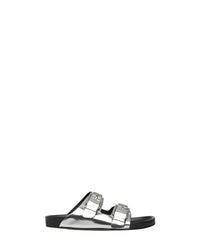 Billie Mirror sandals in leather - Silver Miror