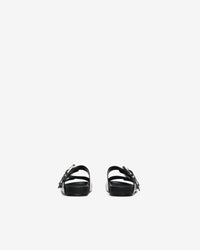 Billie Mirror sandals in leather - Silver Miror