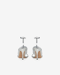 Calia Mirror 100 sandals in leather - Silver Miror