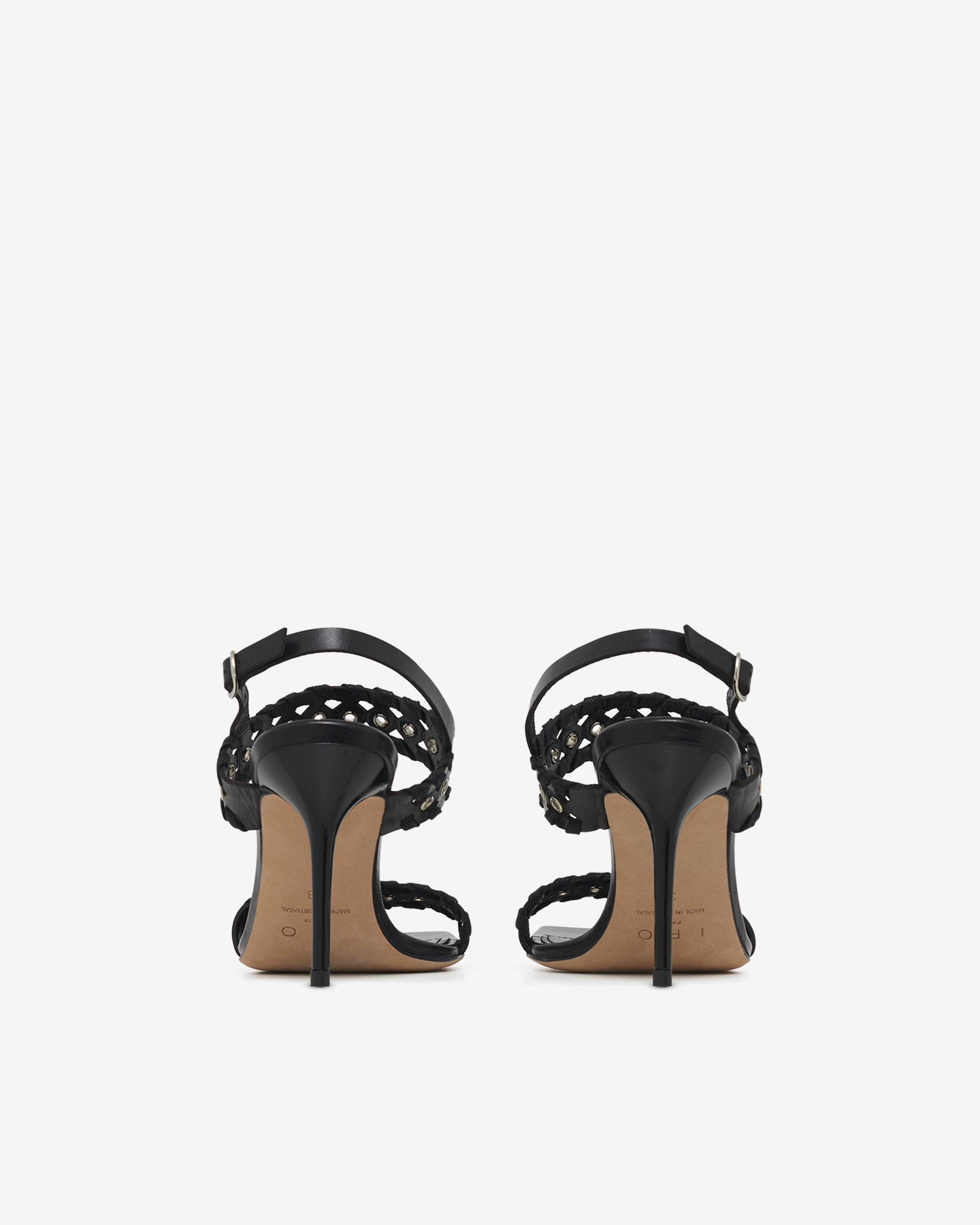 Chlorite sandals in leather - Black