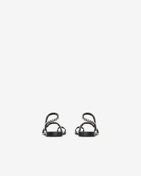 Rhea Strass sandals in leather - Black