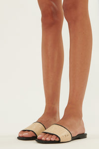 Talieya sandals in raffia - Natural