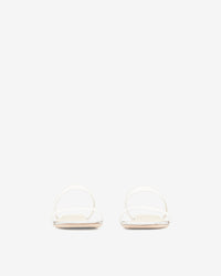 Thulite Met sandals in leather - Full White Silver