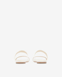 Thulite Met sandals in leather - Full White Silver