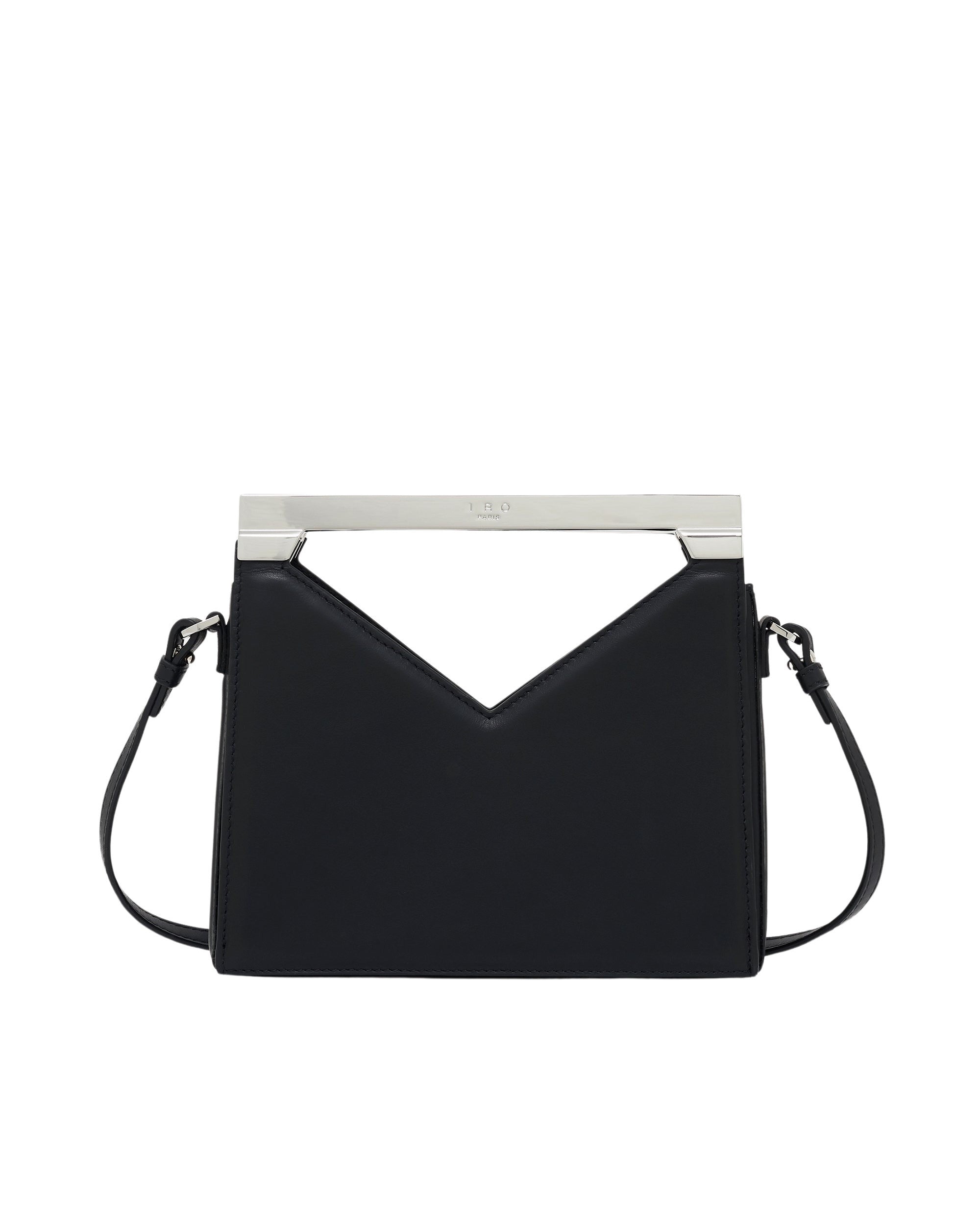 Baby Triangle leather pouch - Black