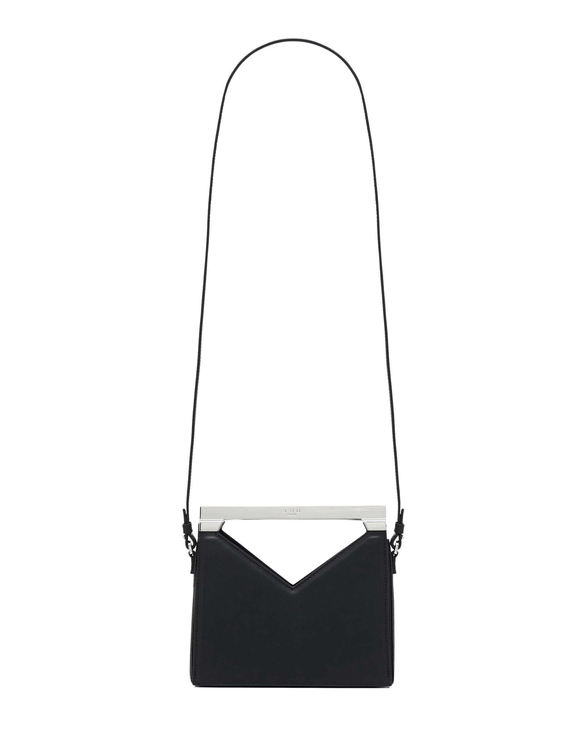 Baby Triangle leather pouch - Black