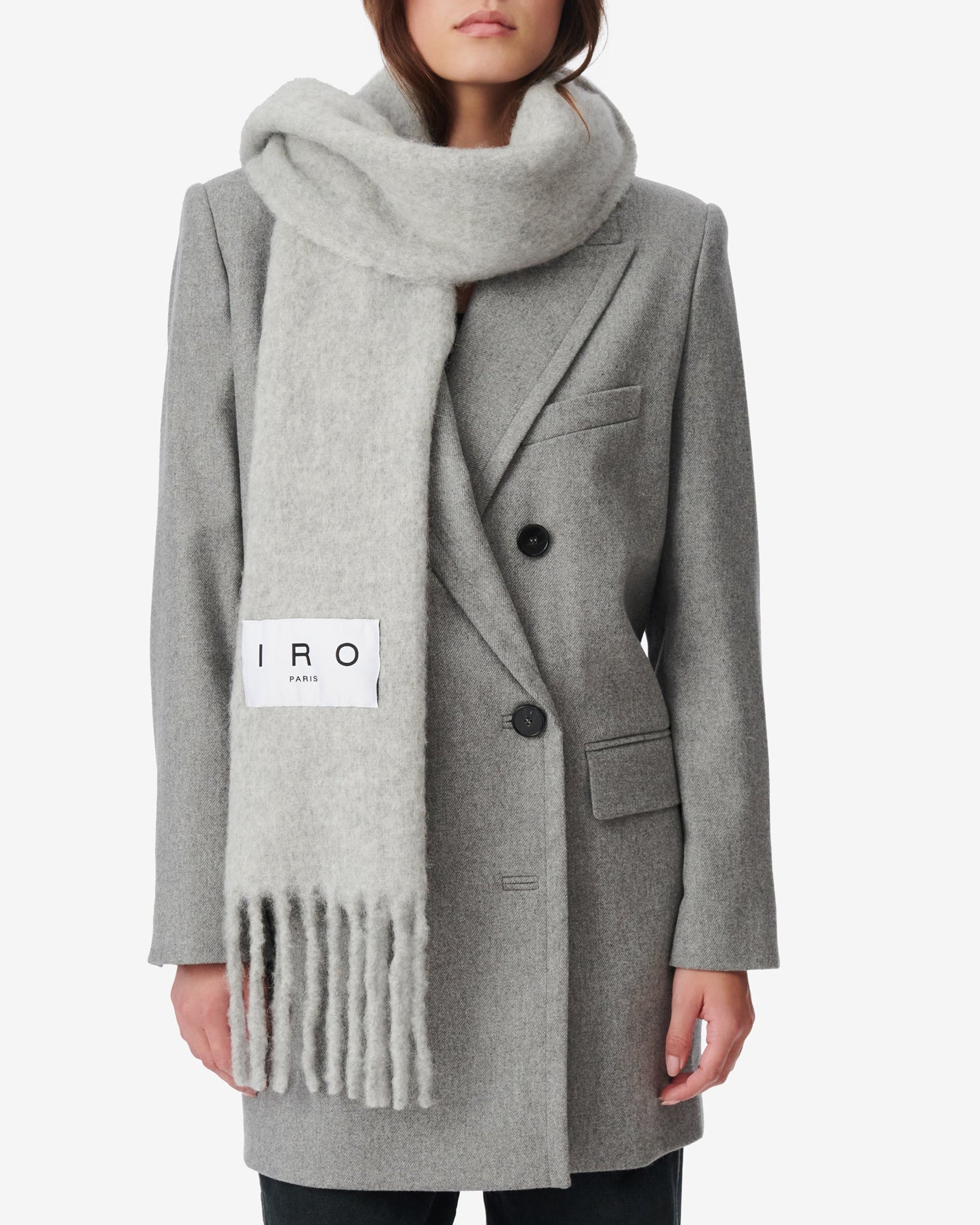Authie alpaca scarf - Light Grey