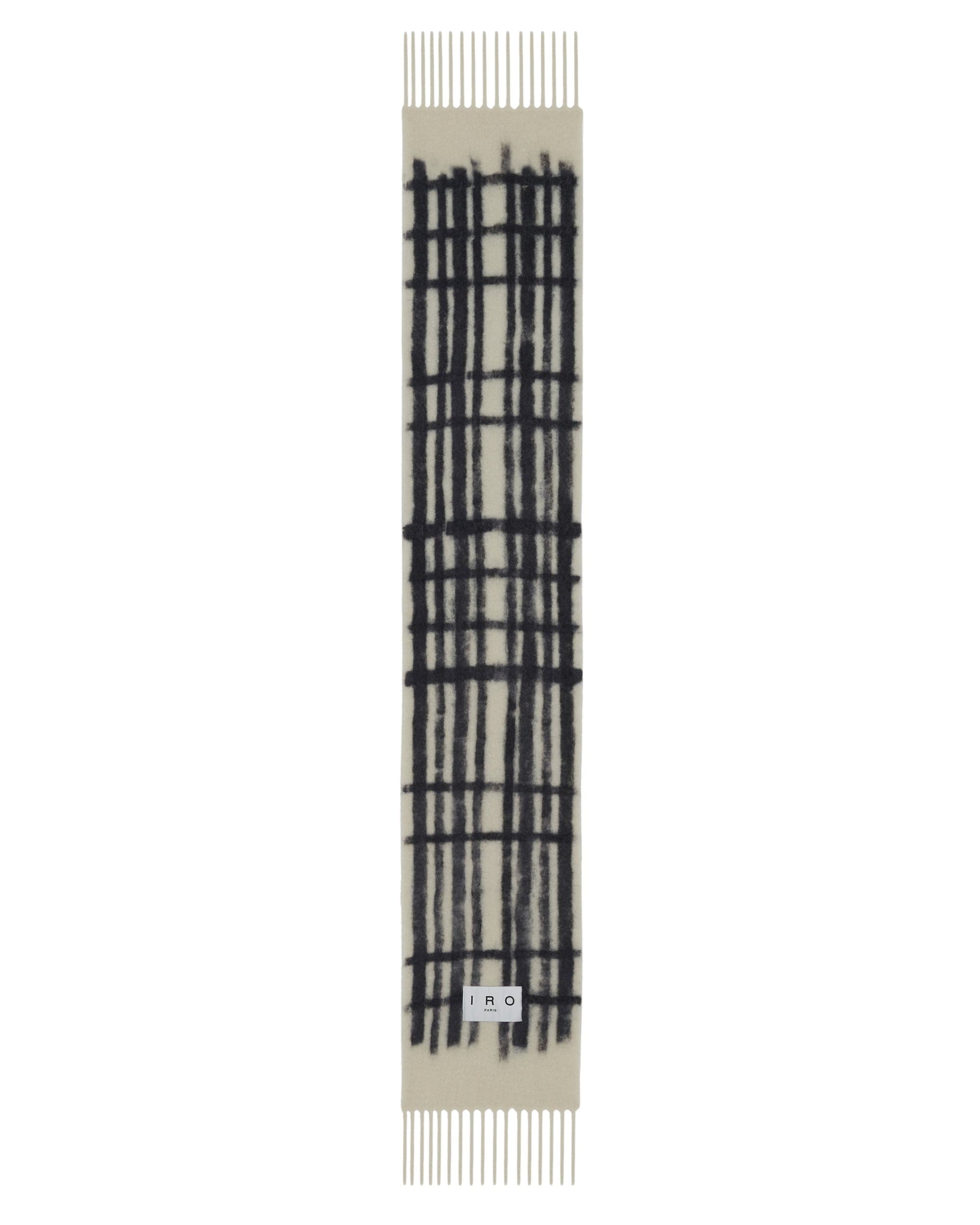 Tracky alpaca scarf - White & Black