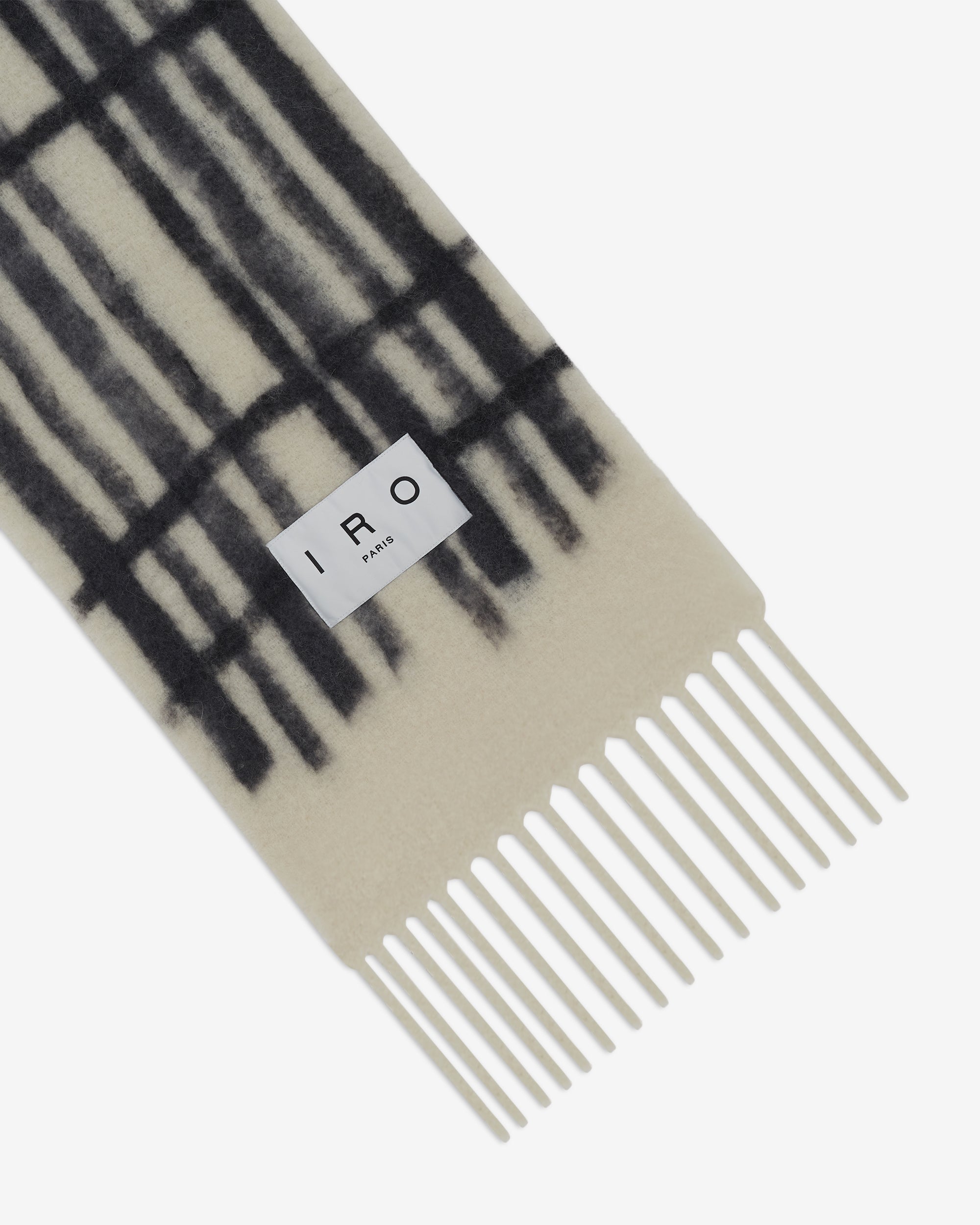 Tracky alpaca scarf - White & Black