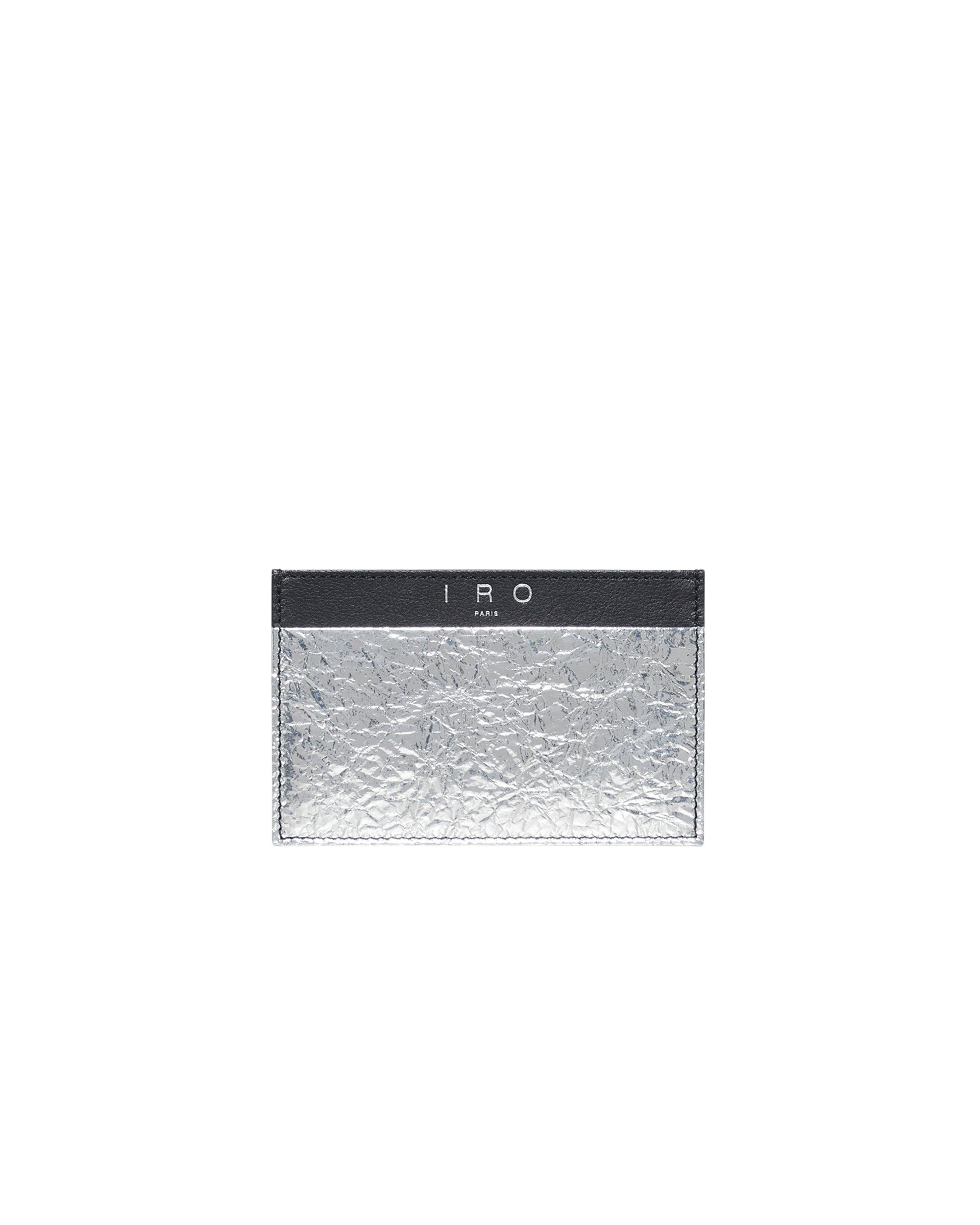 Cardi Foil leather card case - Silver