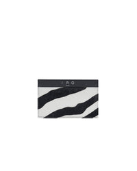 Cardi Zebra leather card case - Beige & Black Zebra