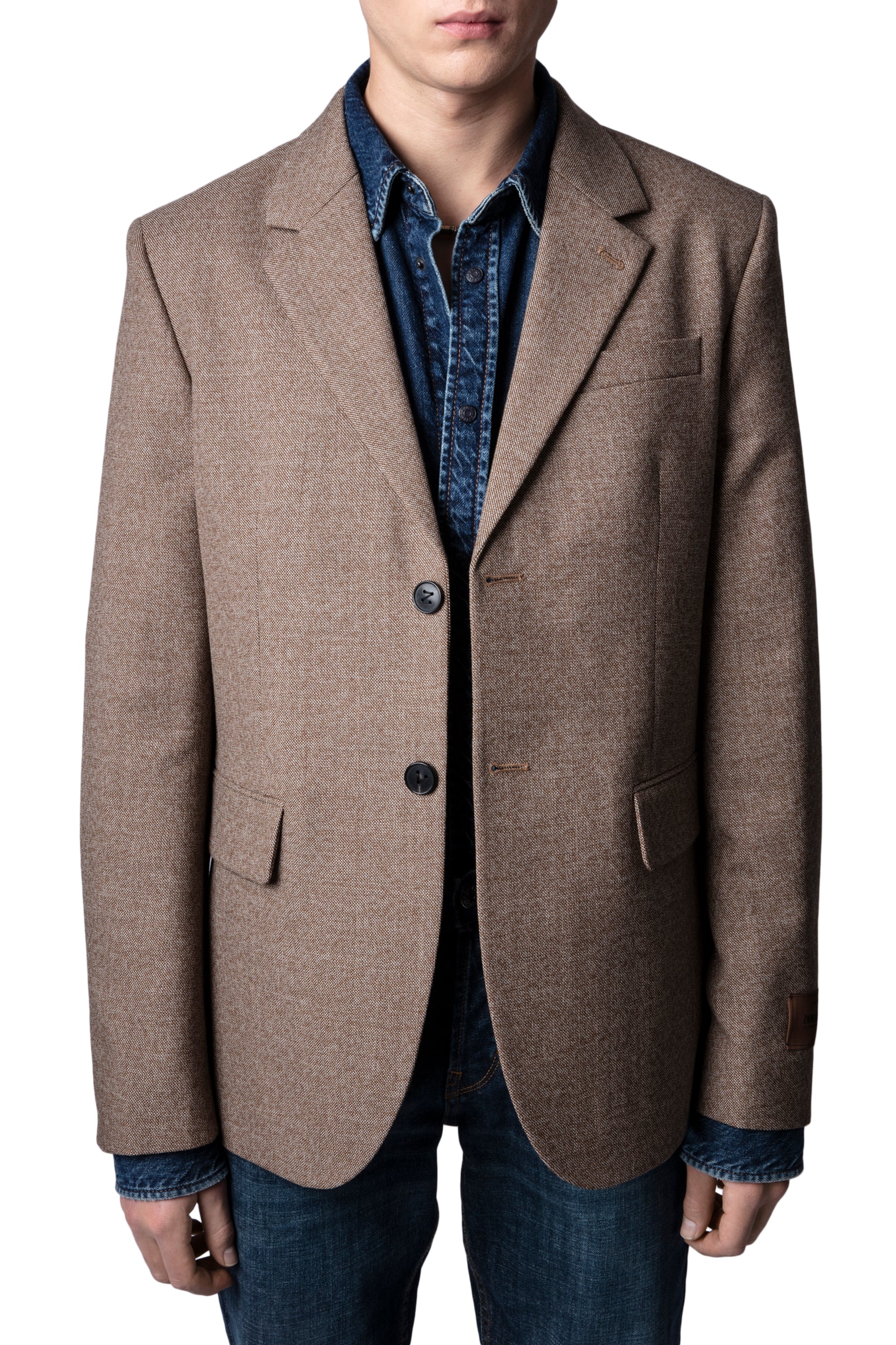 ZHORS LIGNE BEIGE VANILLEH WOOL MINI CHECK