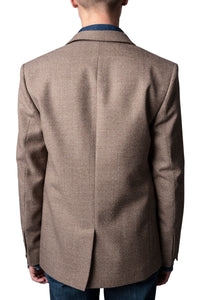 ZHORS LIGNE BEIGE VANILLEH WOOL MINI CHECK