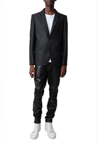 Blazer Viks en laine - Anthracite