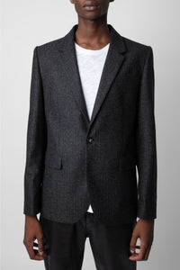 Blazer Viks en laine - Anthracite