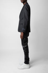 Blazer Viks en laine - Anthracite