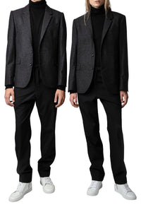 Blazer Viks en laine - Anthracite